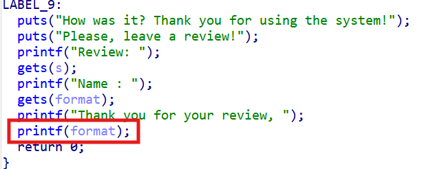 main함수에서 호출하는 마지막 함수